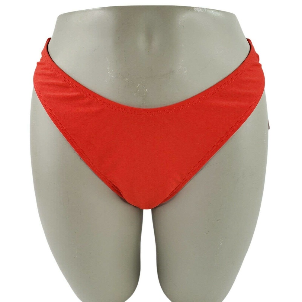 High Leg Bikini Swim Bottom Red Juniors 15/17 Womens 12/14 Scoop Waist